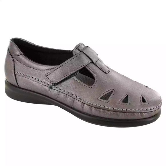 SAS Roamer Shoes Womens size 7 gray Leather Tripad Comfort Soft Step Loafer - Picture 1 of 16